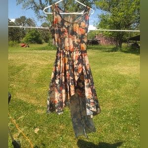 ** Venus Sleeveless Hi/Low Sheer Dress